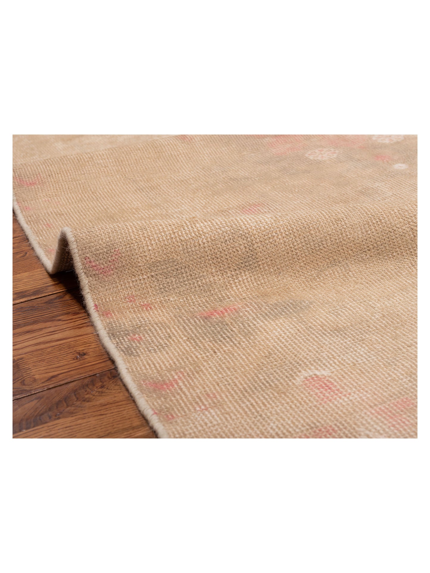 Vintage Beige 4x7.4 Hand Knotted Rug