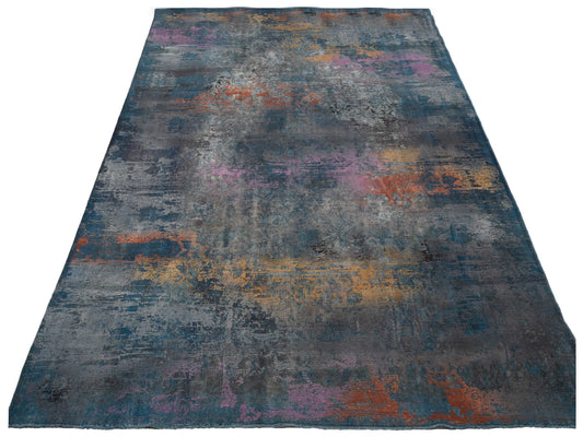 Vintage Blue Blue 9.2x12.2 Hand Knotted Rug