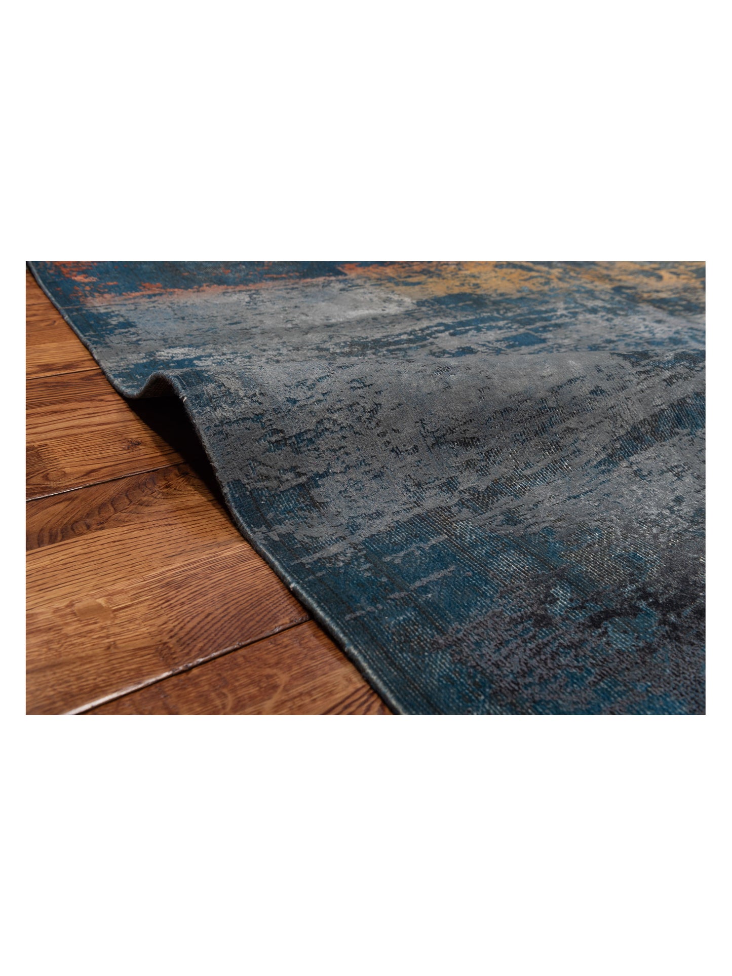 Vintage Blue Blue 9.2x12.2 Hand Knotted Rug