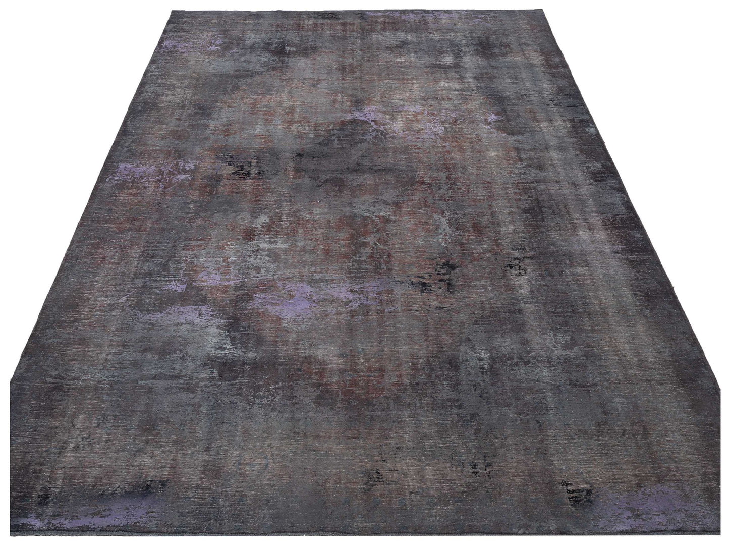 Vintage Dark Gray 9.10x12.9 Hand Knotted Rug