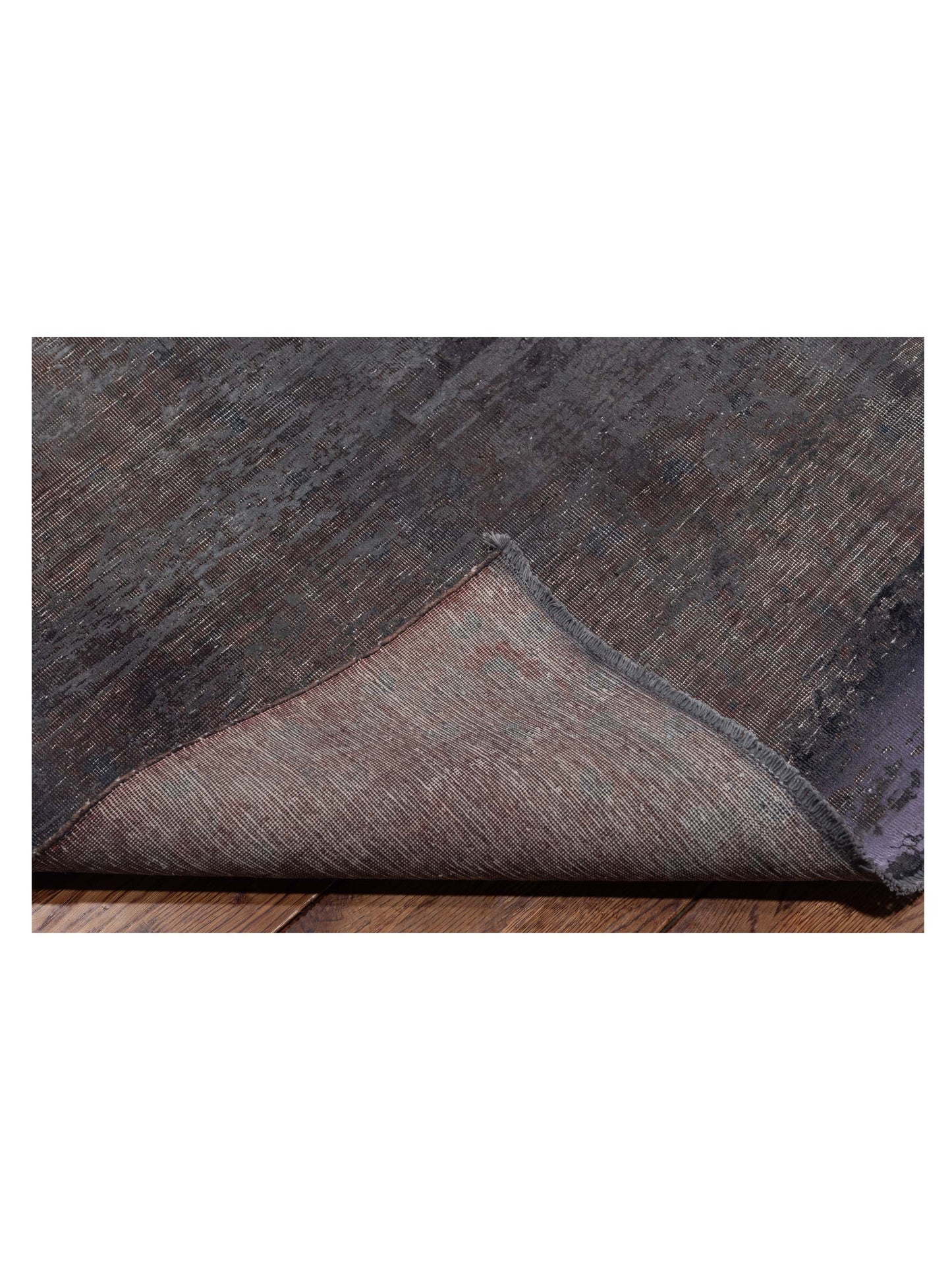 Vintage Dark Gray 9.10x12.9 Hand Knotted Rug