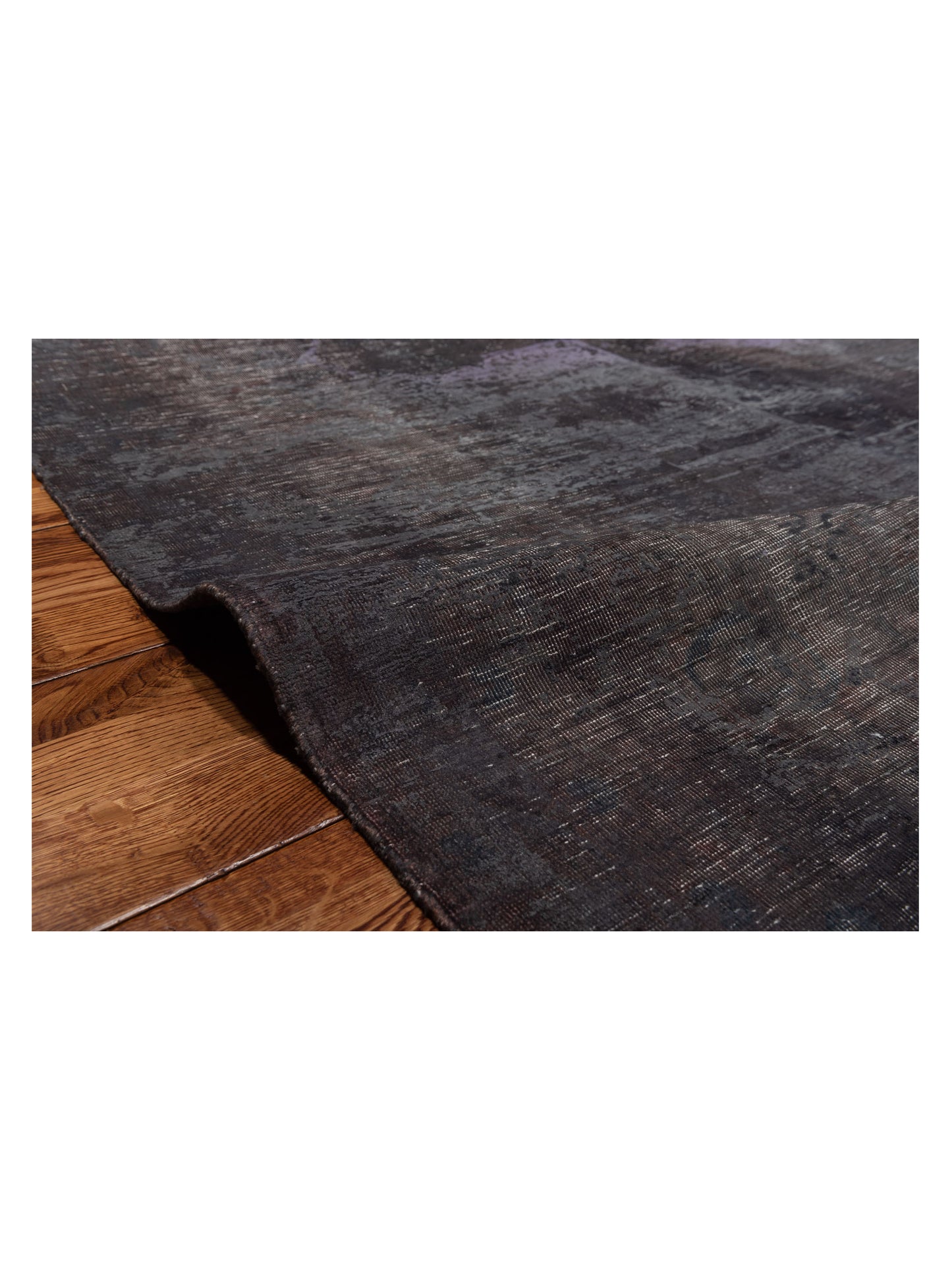 Vintage Dark Gray 9.10x12.9 Hand Knotted Rug