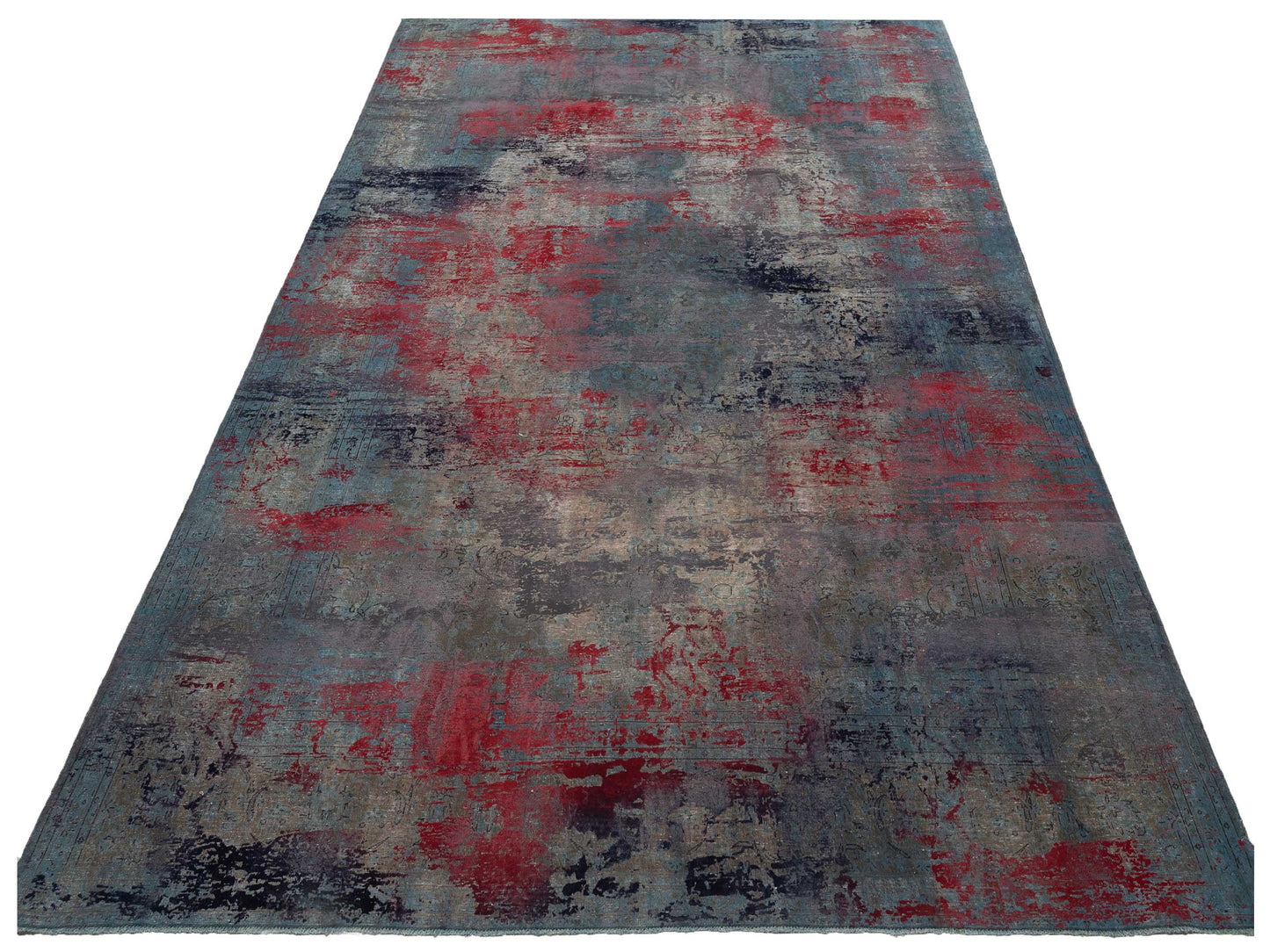 Vintage Multi 9.1x13.1 Hand Knotted Rug