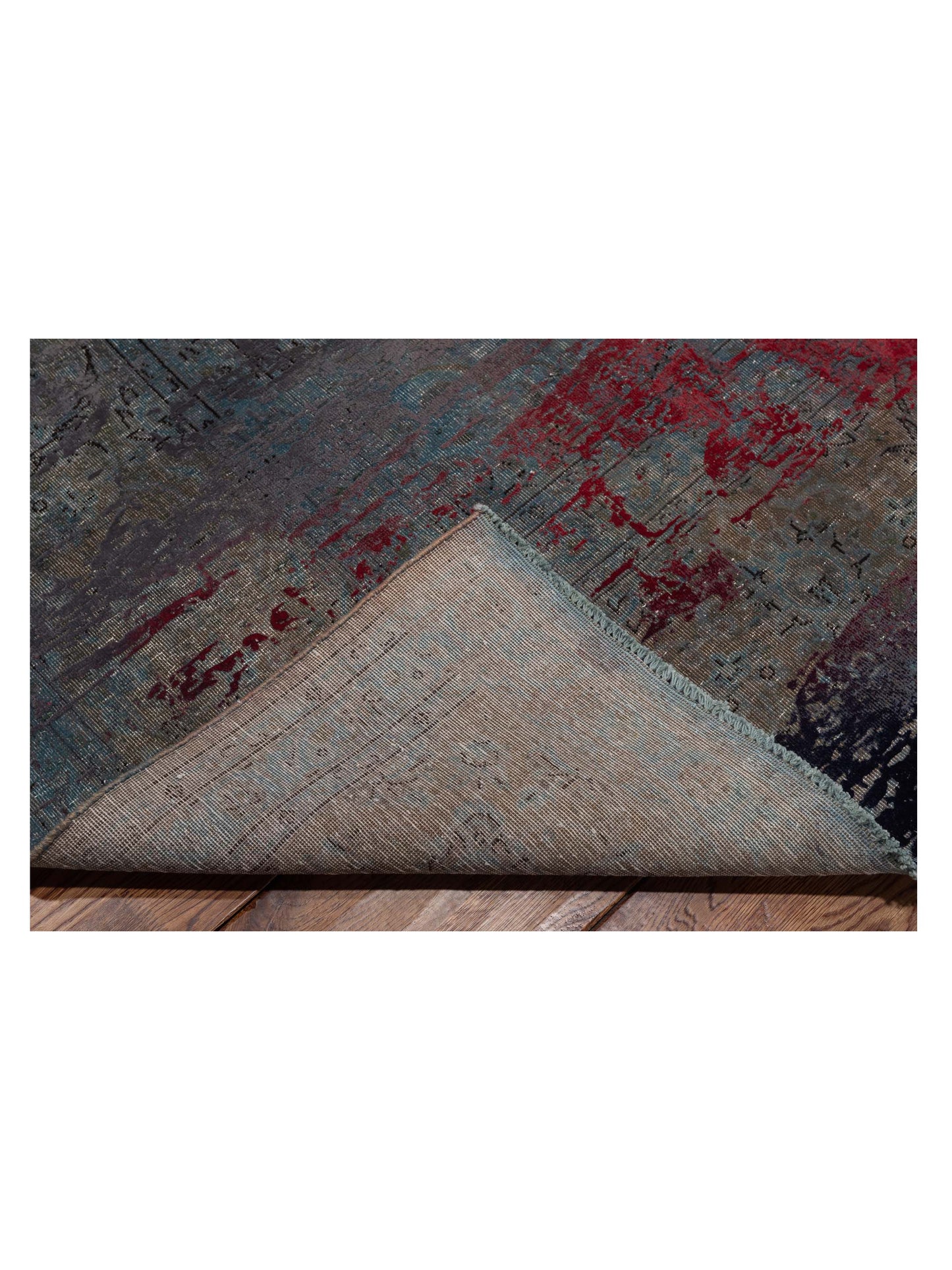 Vintage Multi 9.1x13.1 Hand Knotted Rug