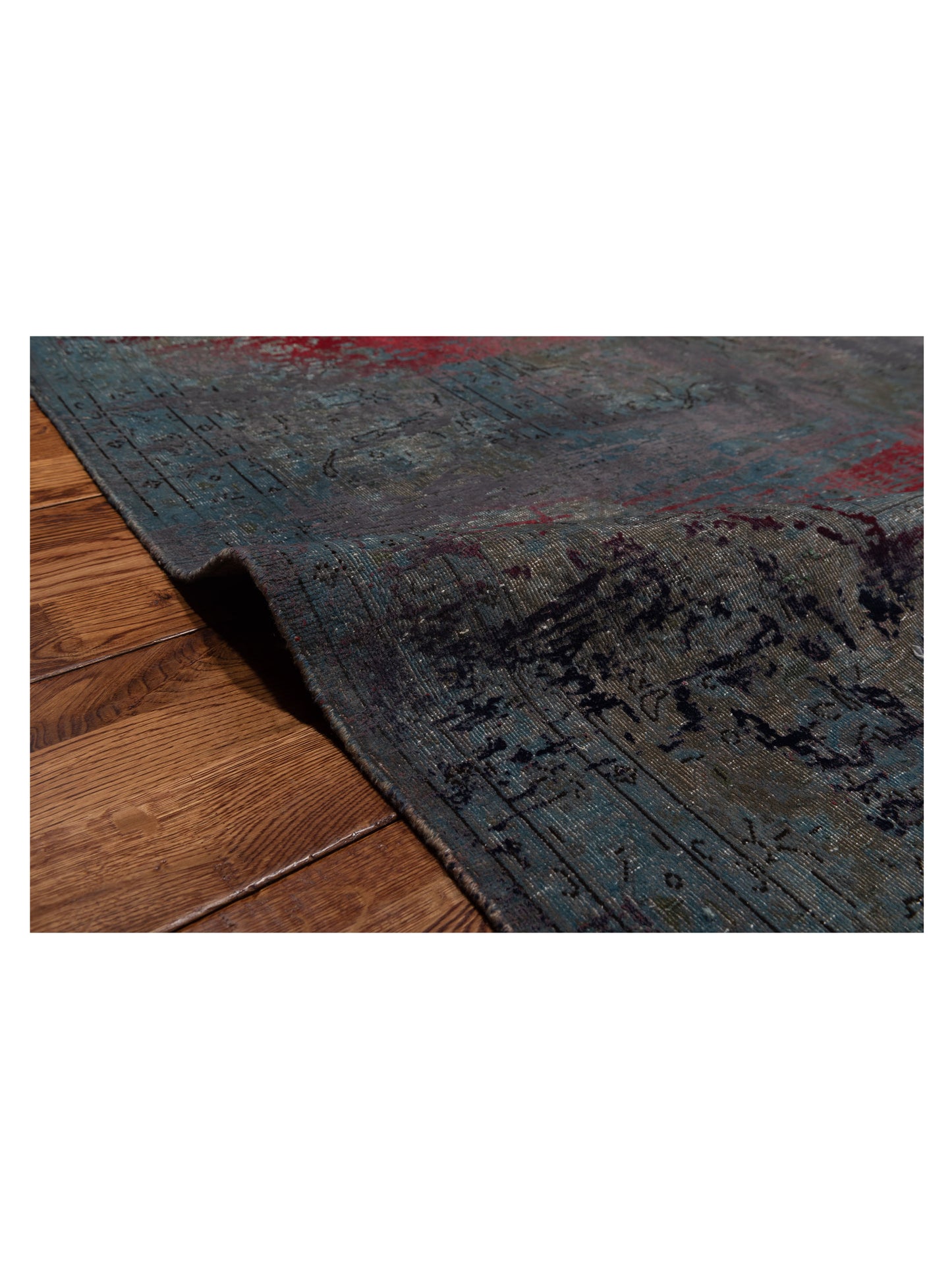 Vintage Multi 9.1x13.1 Hand Knotted Rug