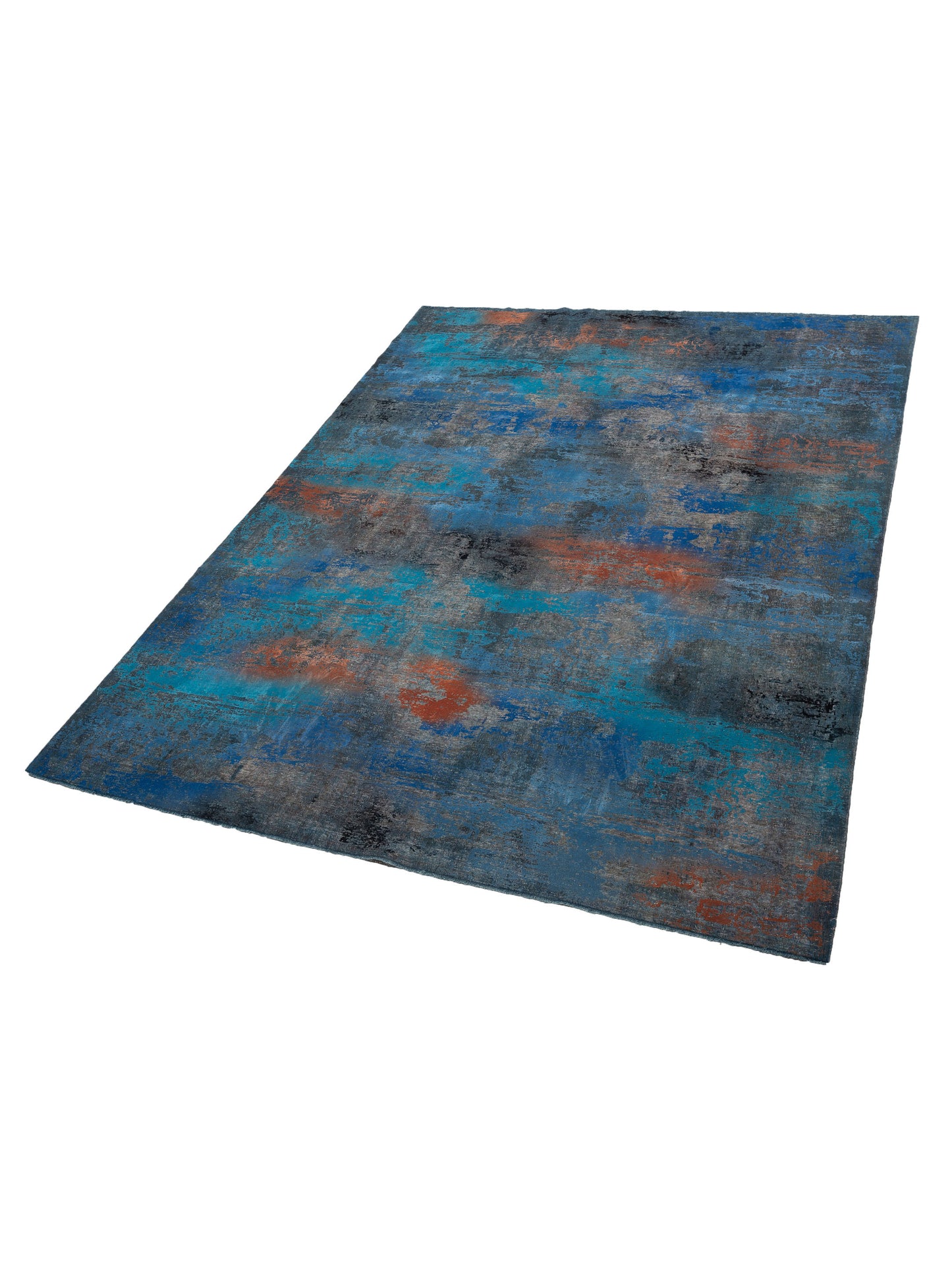 Vintage Blue Blue 9.9x13 Hand Knotted Rug