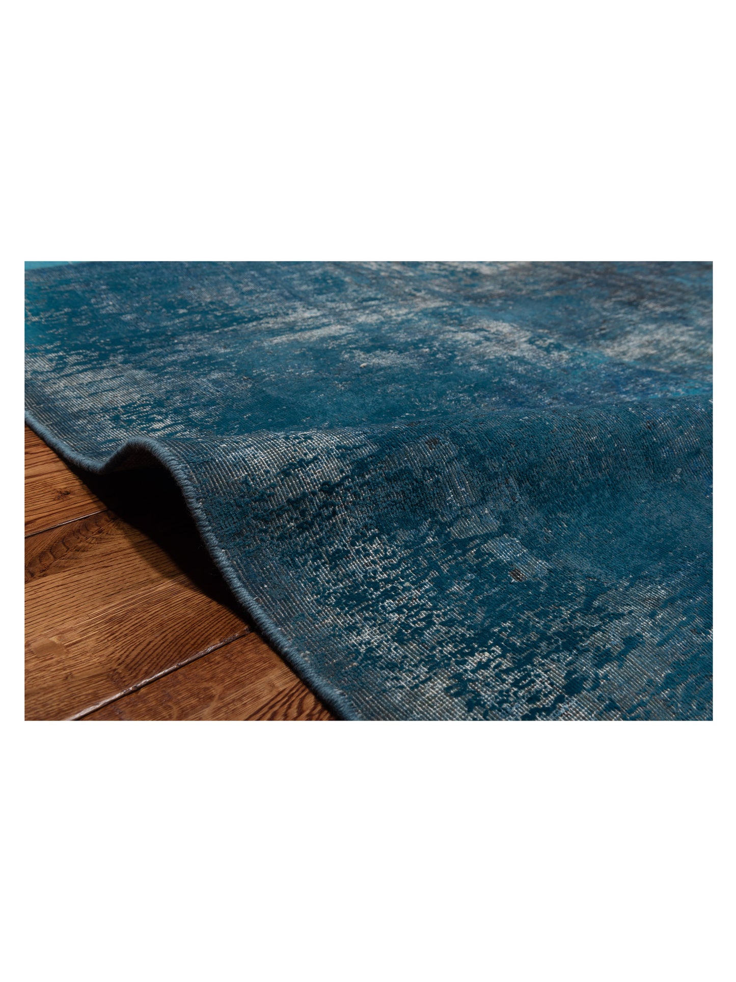 Vintage Blue 9.3x13.4 Hand Knotted Rug