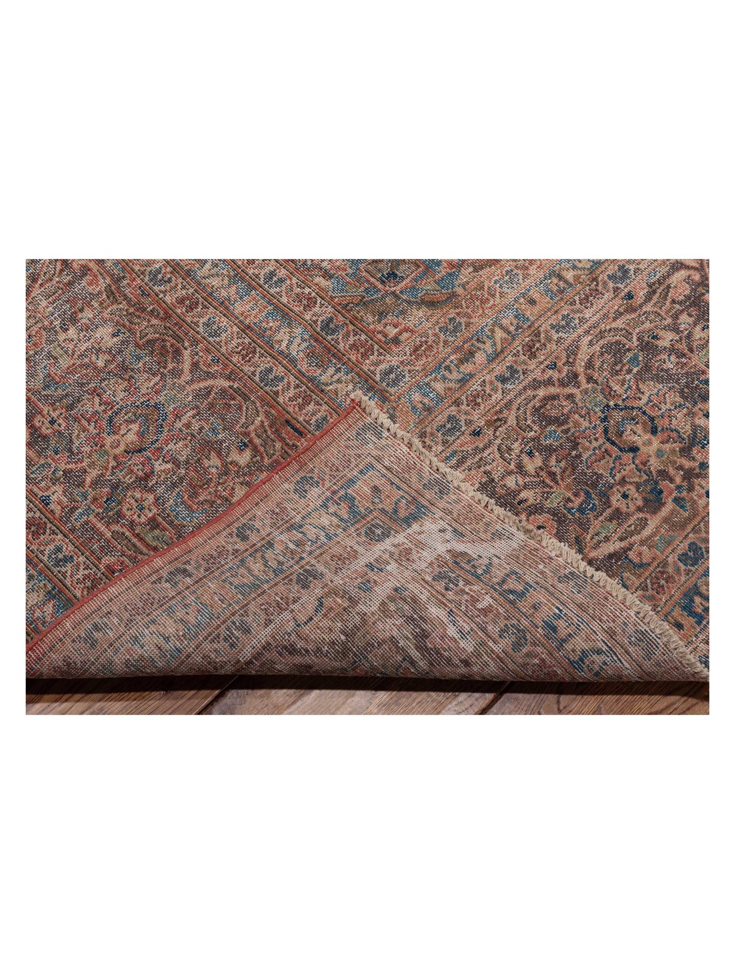 Vintage Rust Brown 9.10x12.9 Hand Knotted Rug