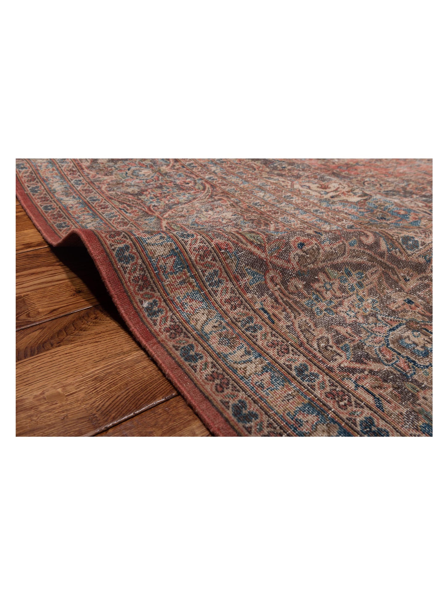 Vintage Rust Brown 9.10x12.9 Hand Knotted Rug