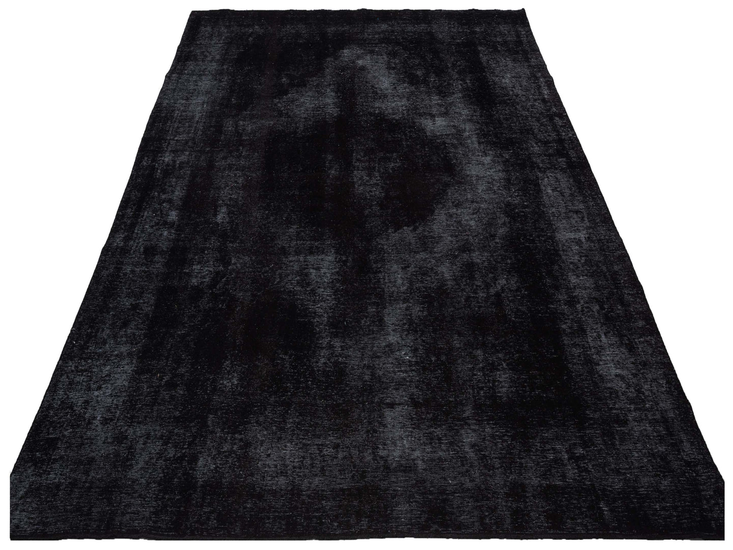 Vintage Black 9.5x12.9 Hand Knotted Rug