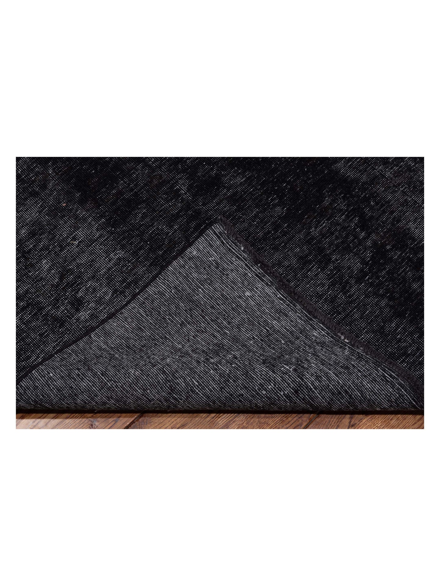 Vintage Black 9.5x12.9 Hand Knotted Rug
