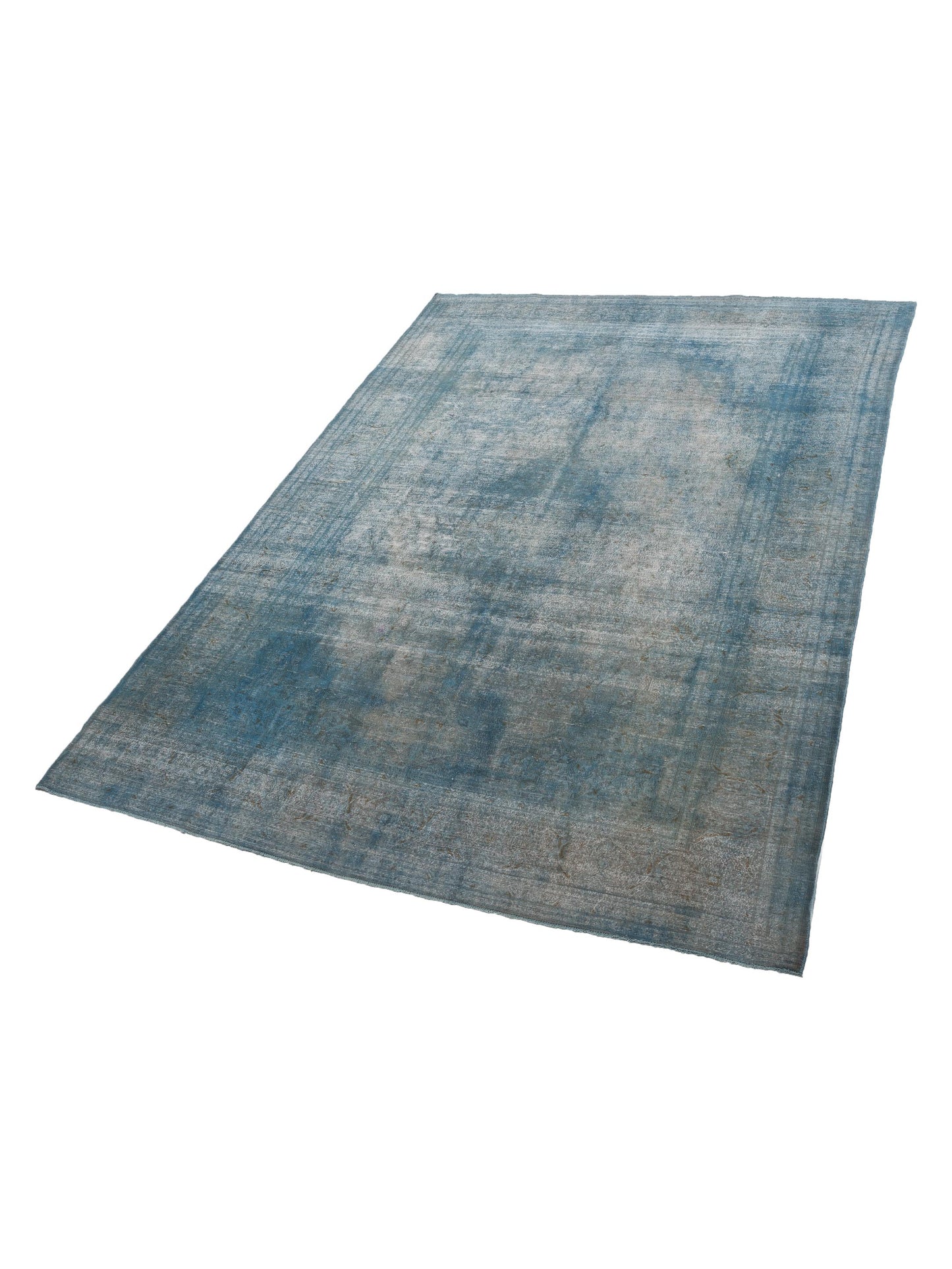 Vintage Blue 9.8x13.3 Hand Knotted Rug