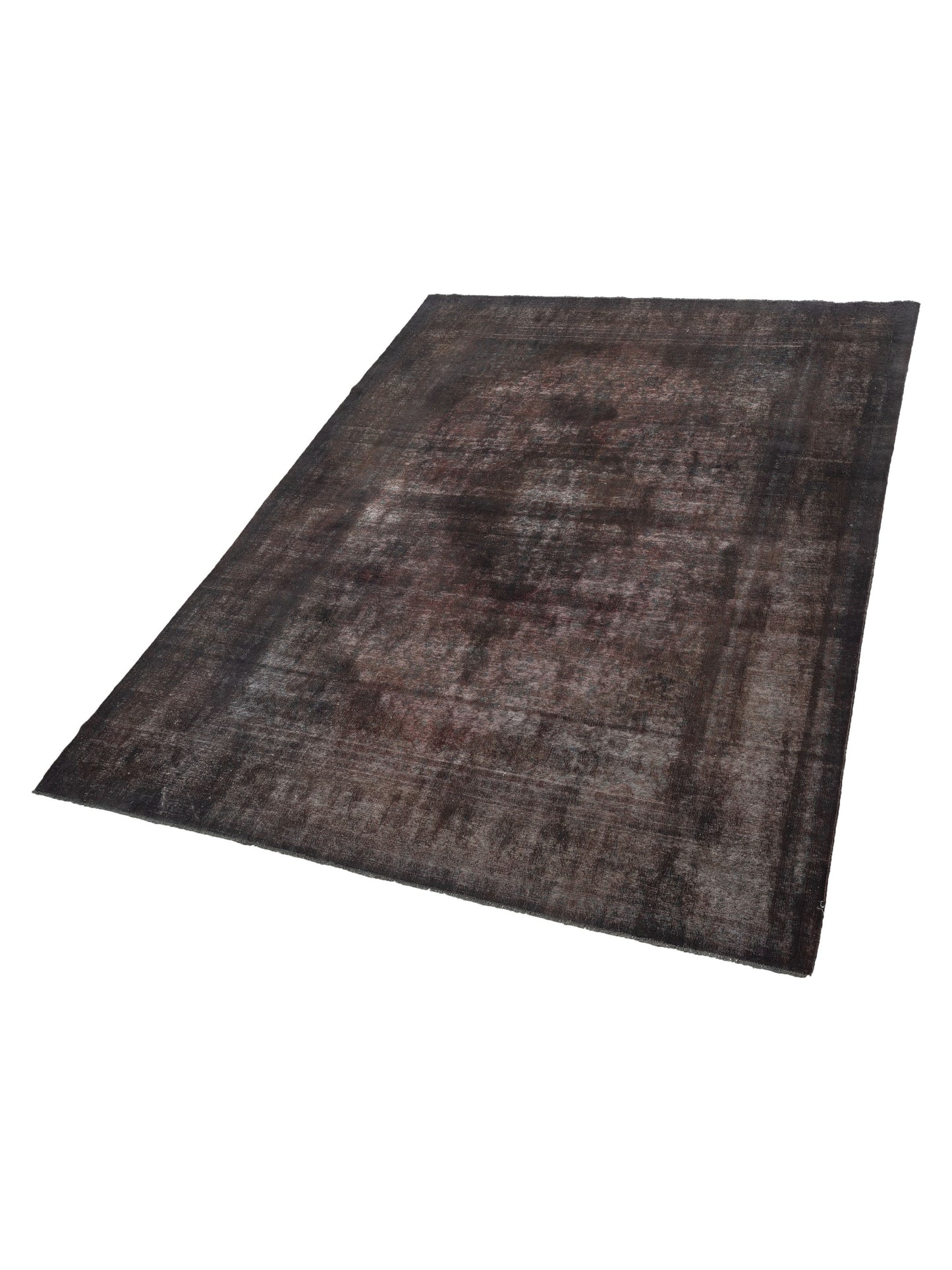 Vintage Dark Gray 9.8x13 Hand Knotted Rug