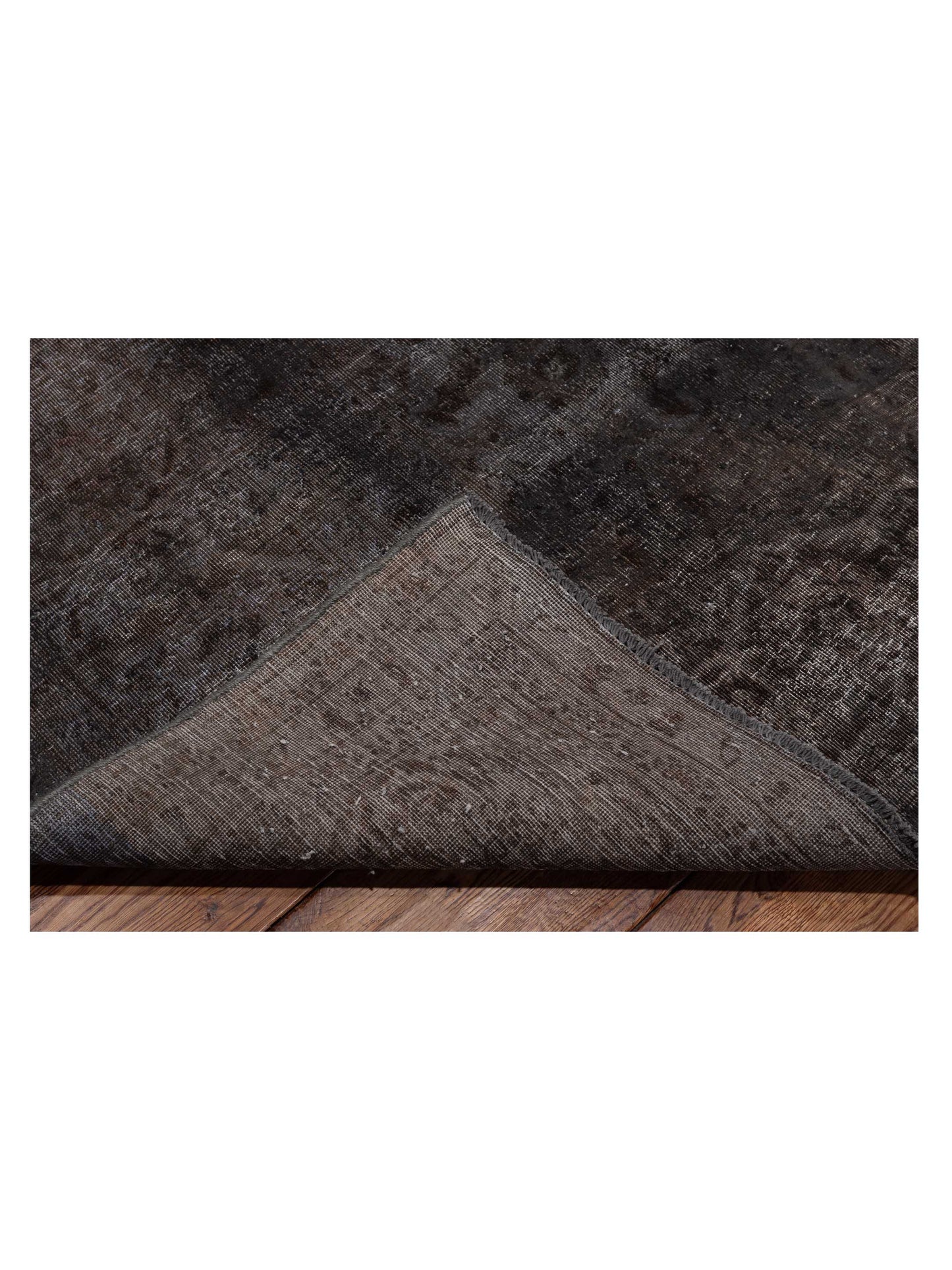 Vintage Dark Gray 9.4x12.11 Hand Knotted Rug