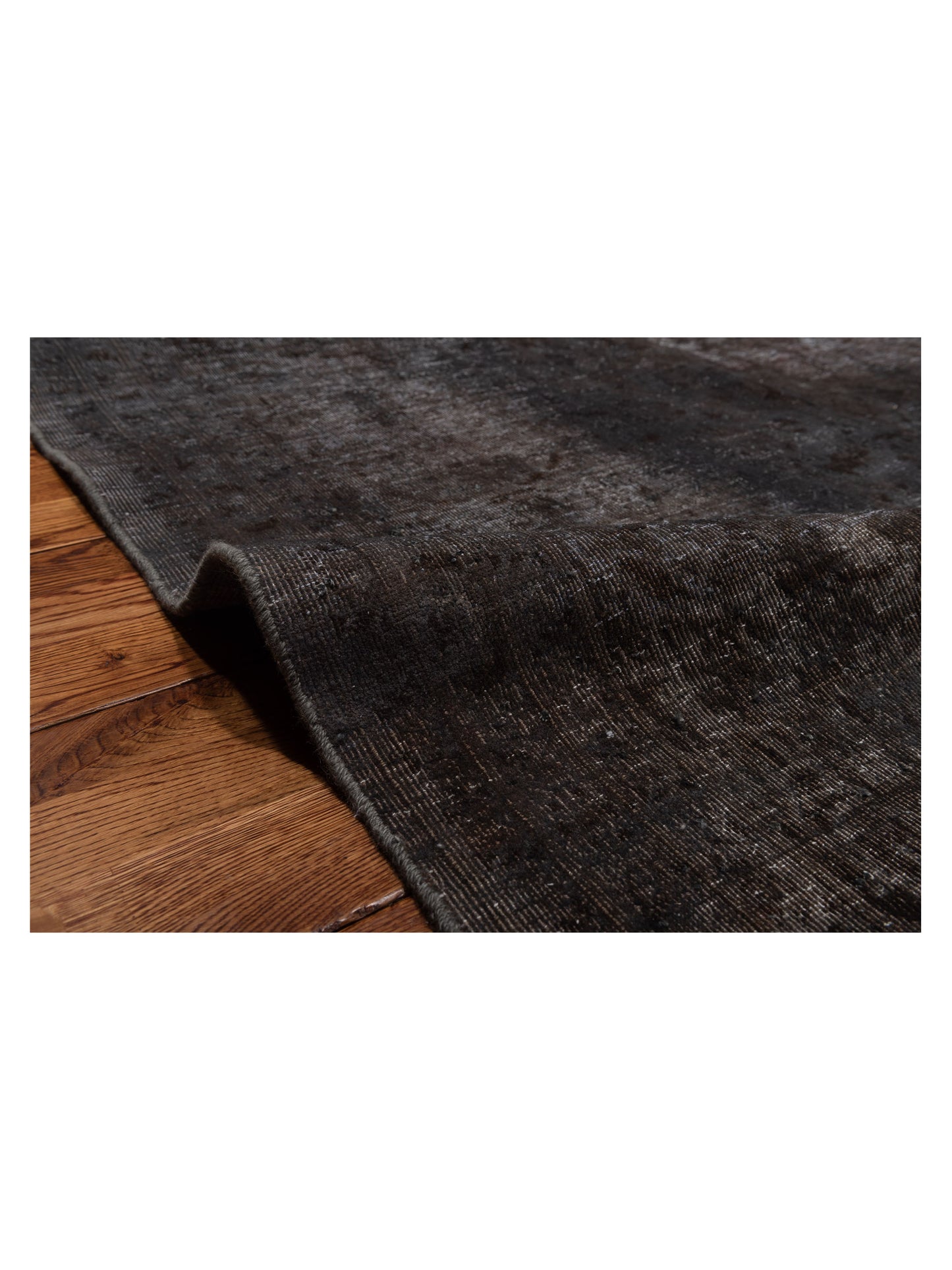 Vintage Dark Gray 9.4x12.11 Hand Knotted Rug