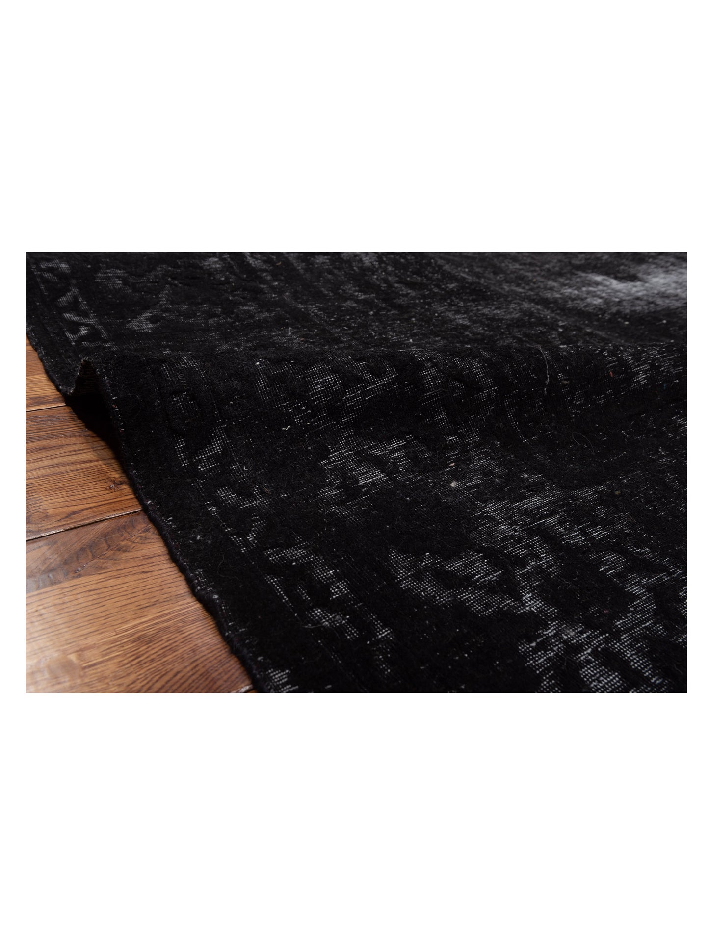 Vintage Black 8.3x11.8 Hand Knotted Rug