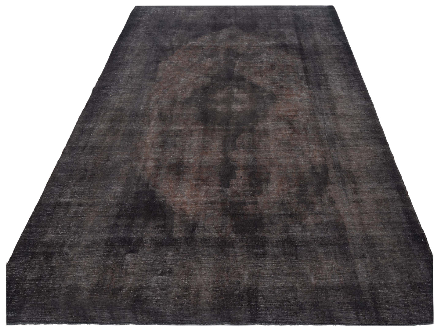 Vintage Charcoal 9.8x13.2 Hand Knotted Rug