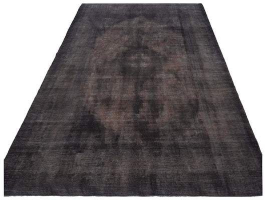 Vintage Charcoal 9.8x13.2 Hand Knotted Rug