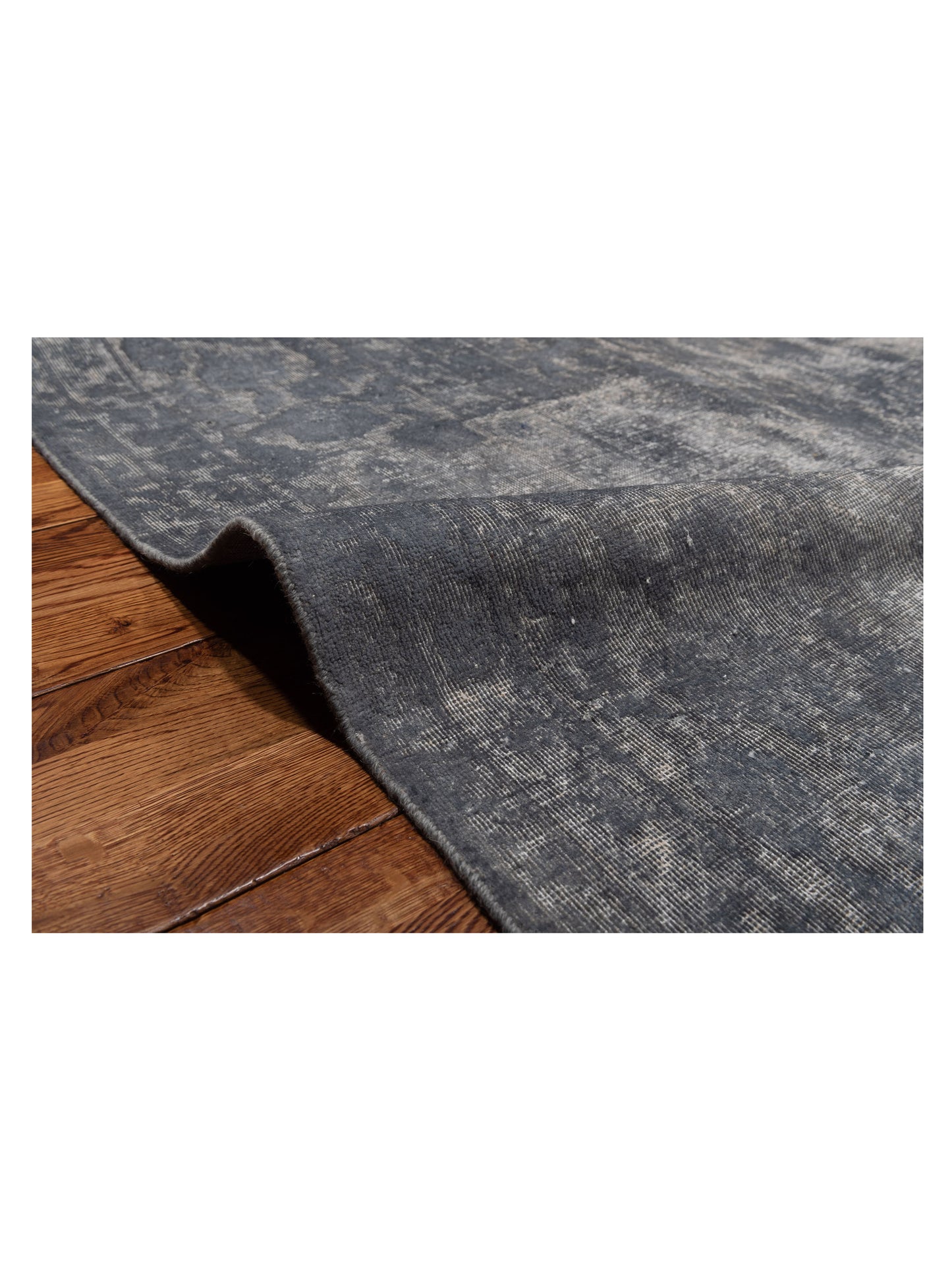 Vintage Gray 9.1x13.5 Hand Knotted Rug