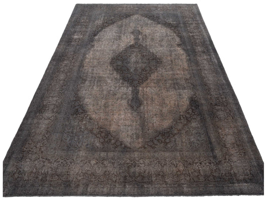 Vintage Dark Gray 9.9x12.11 Hand Knotted Rug