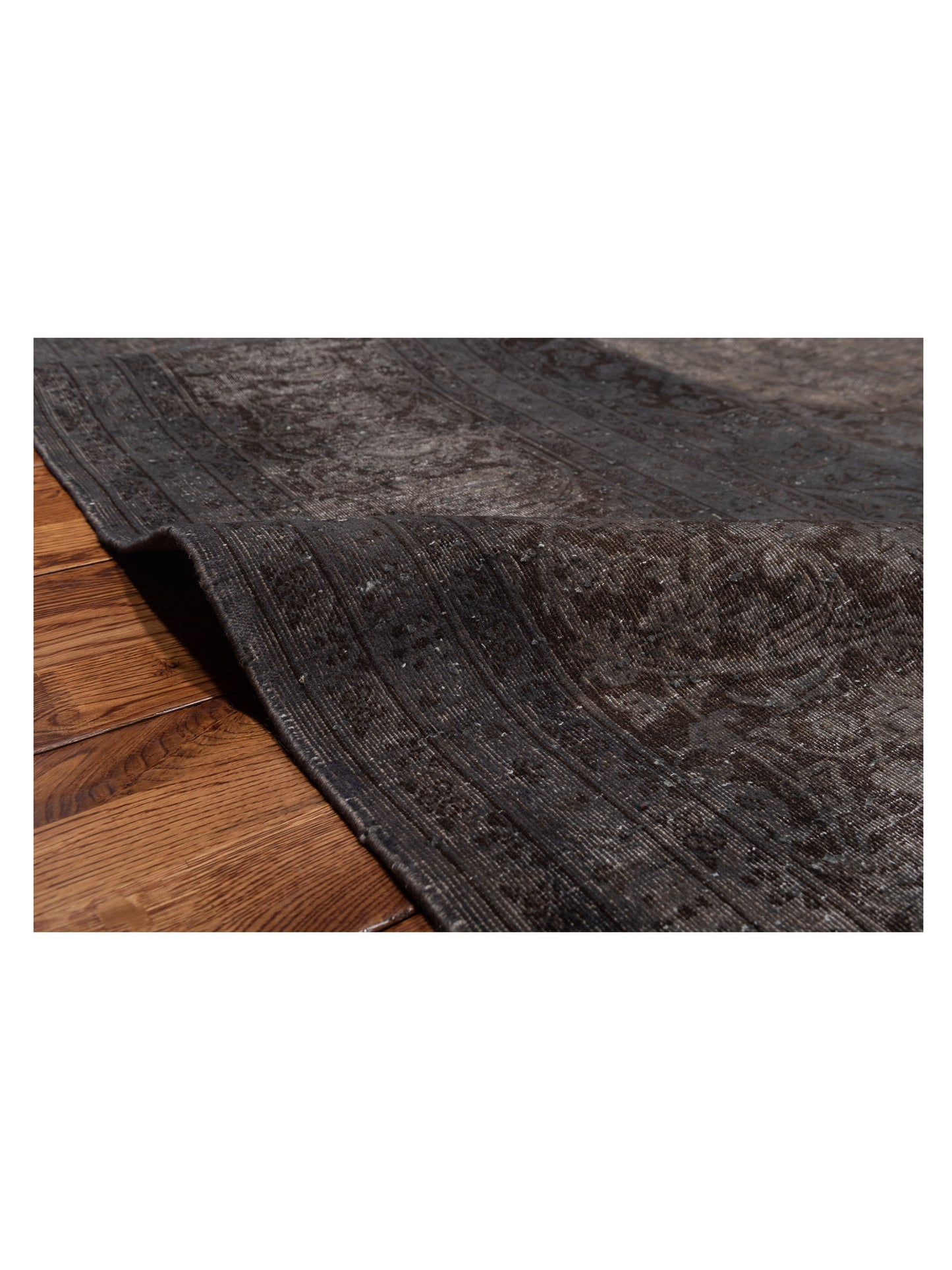 Vintage Dark Gray 9.9x12.11 Hand Knotted Rug