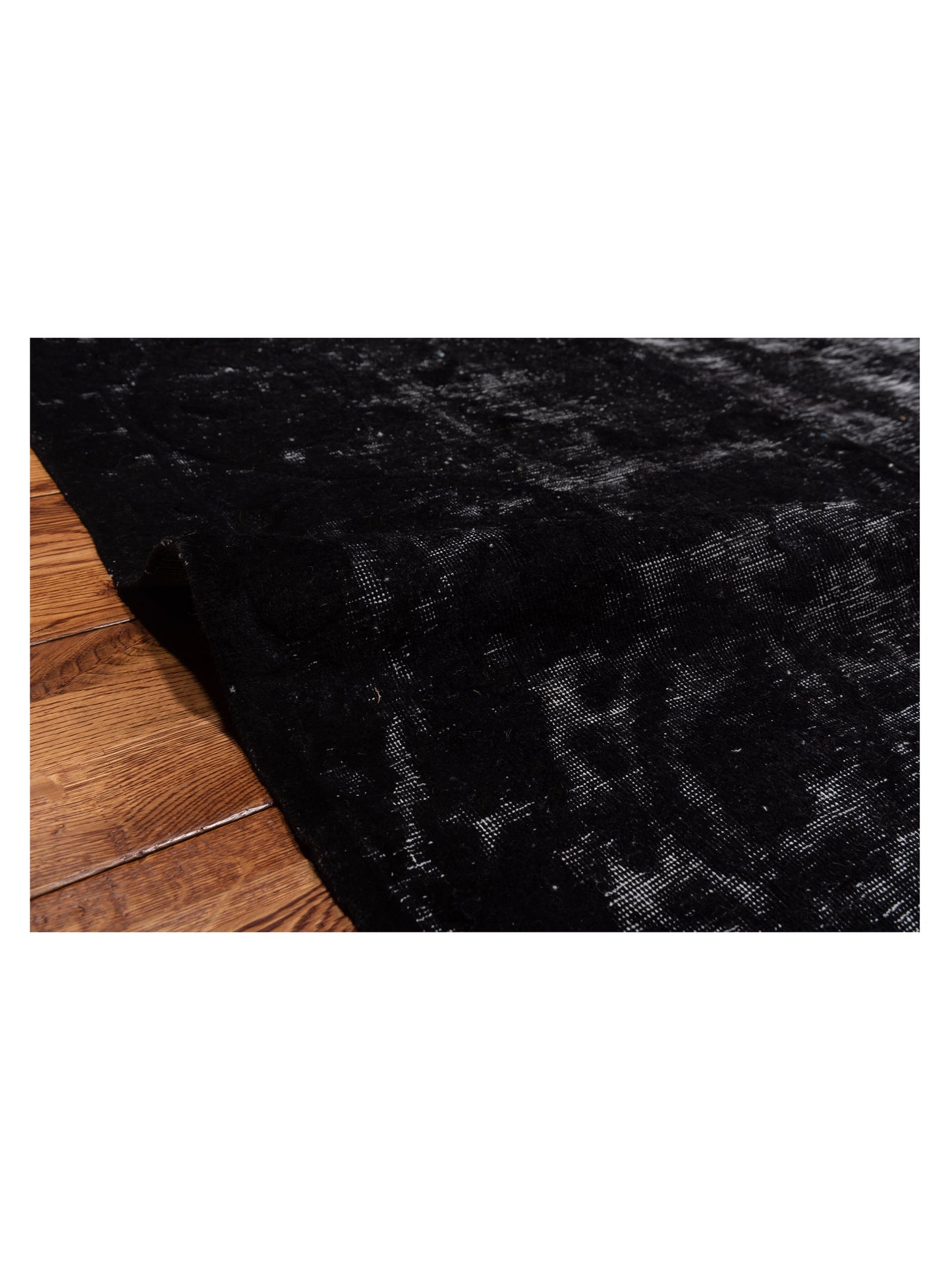 Vintage Black Black 9.7x13 Hand Knotted Rug