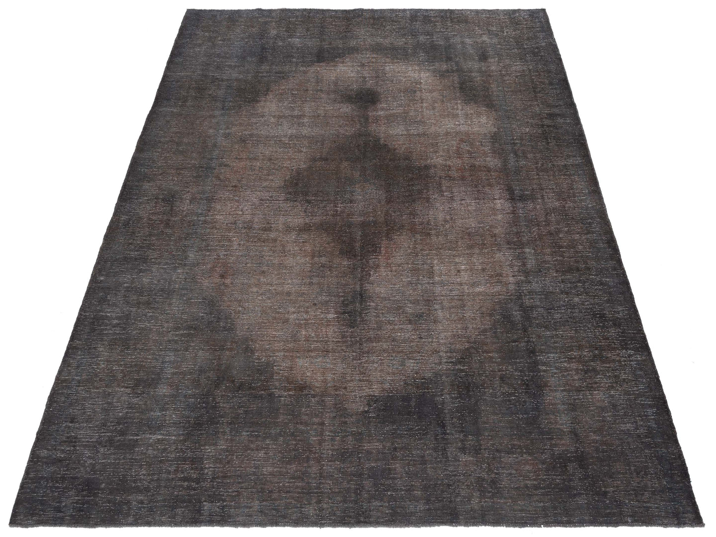 Vintage Dark Gray 9.10x12.6 Hand Knotted Rug