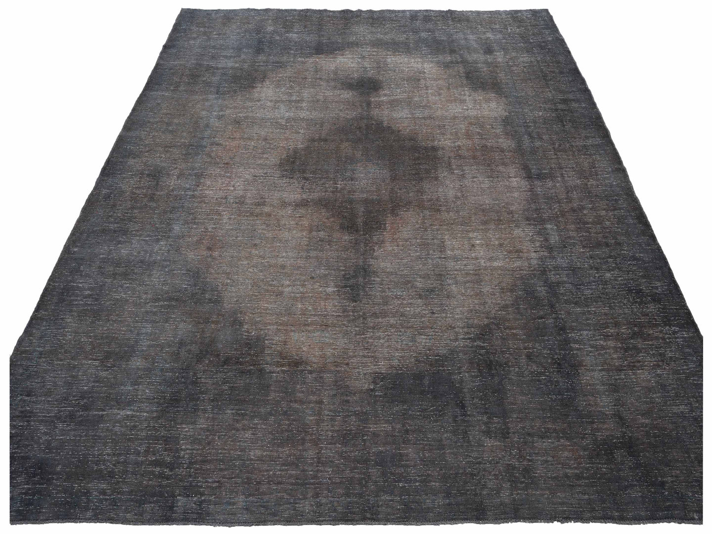 Vintage Dark Gray 9.10x12.6 Hand Knotted Rug