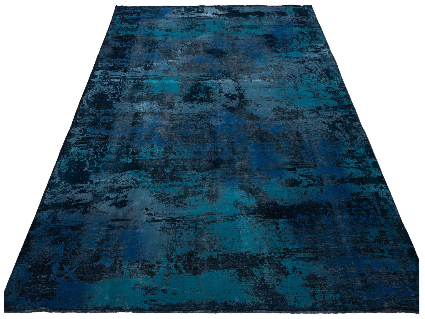 Vintage Indigo Blue 9.11x13.2 Hand Knotted Rug