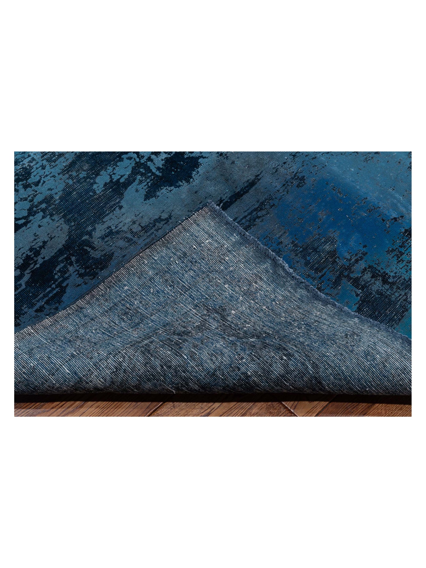 Vintage Indigo Blue 9.11x13.2 Hand Knotted Rug