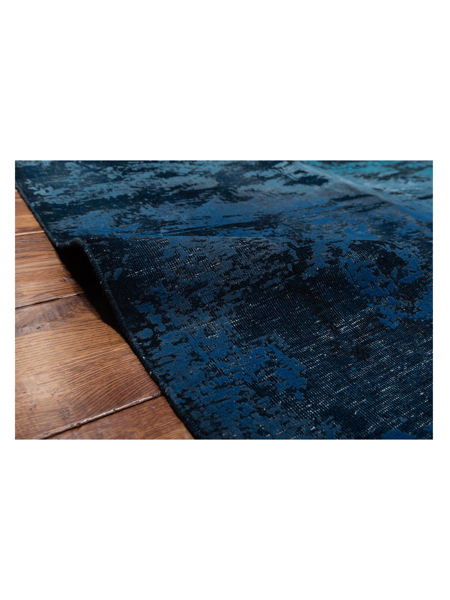 Vintage Indigo Blue 9.11x13.2 Hand Knotted Rug