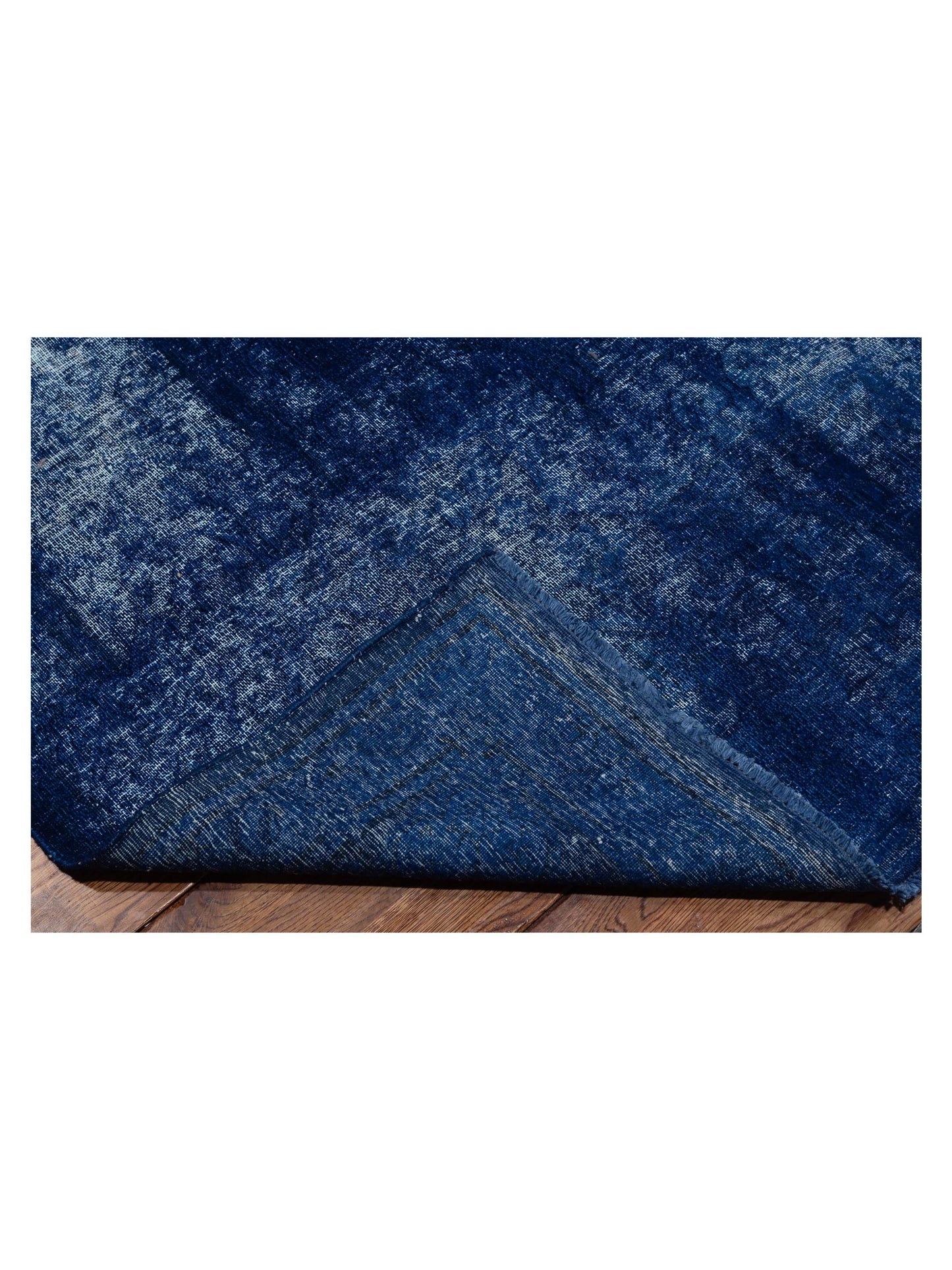 Vintage Dark Blue 9.7x13.5 Hand Knotted Rug