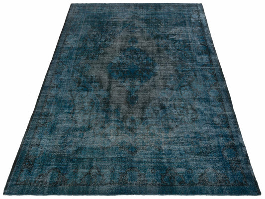 Vintage Blue 10.10x13.7 Hand Knotted Rug