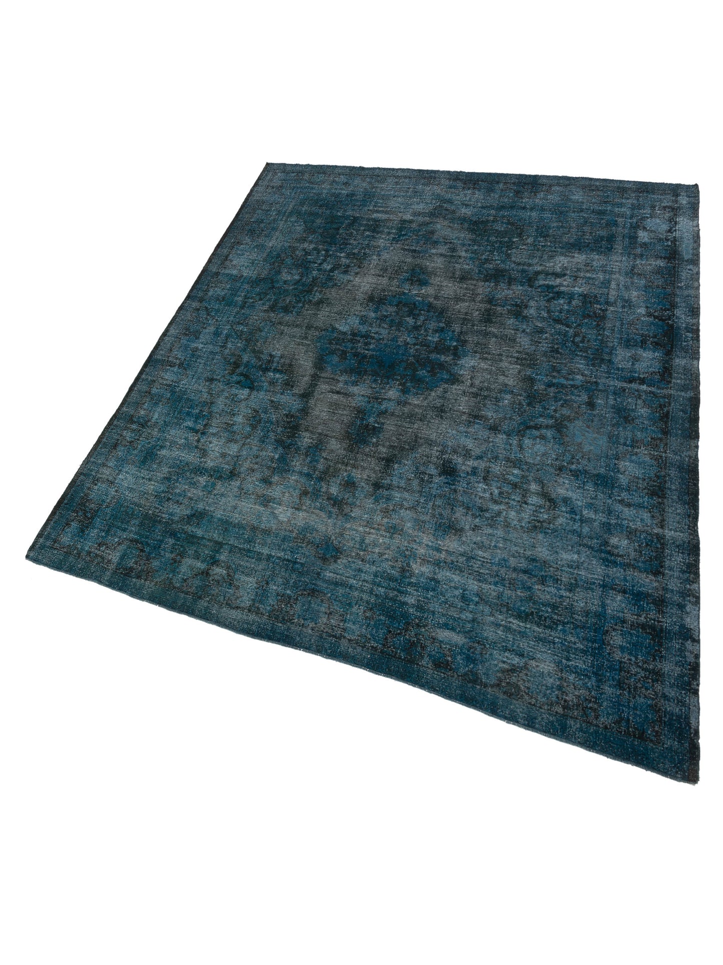 Vintage Blue 10.10x13.7 Hand Knotted Rug