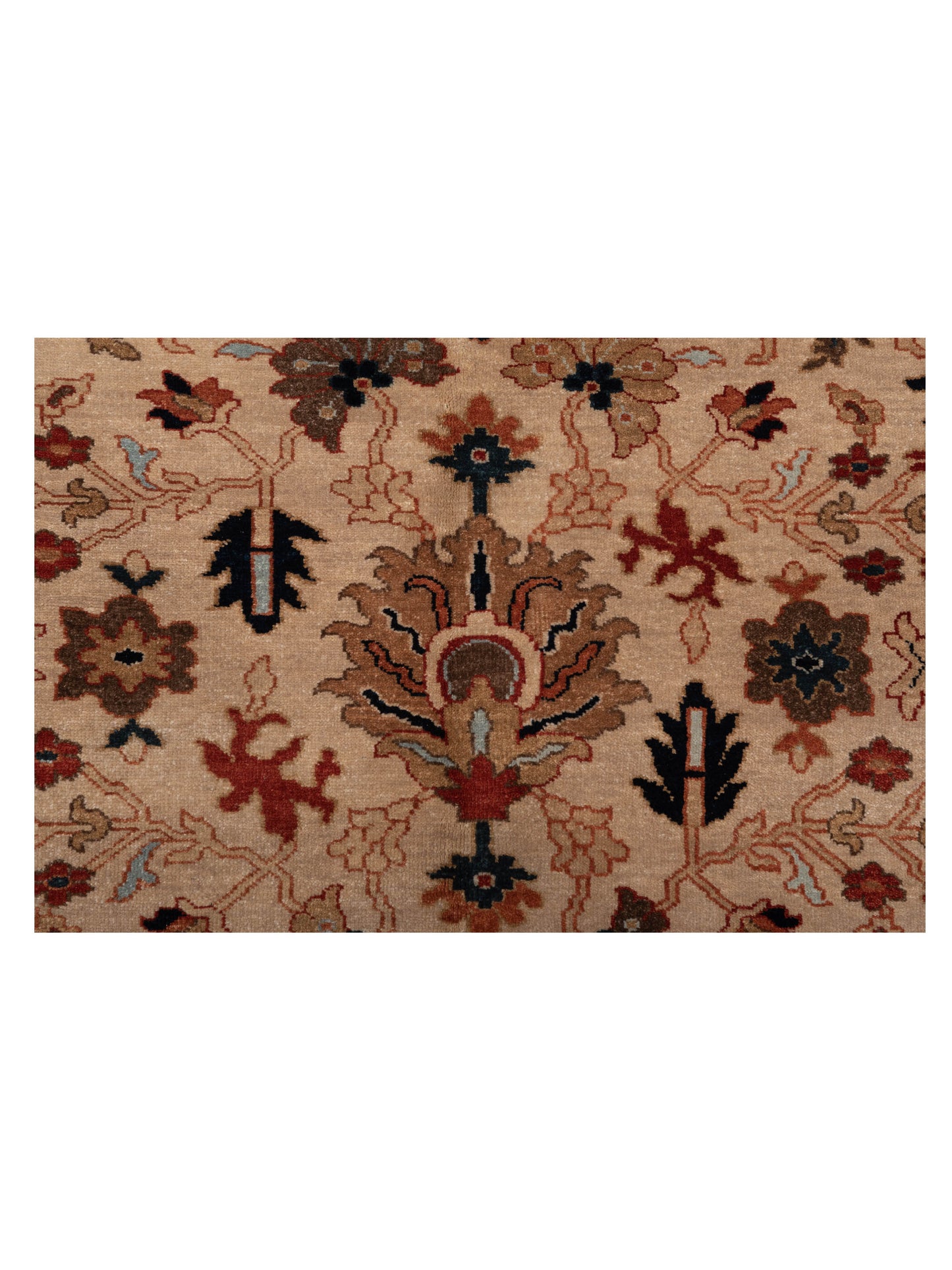 Corvella Ivory Navy 8x9.8 Hand Knotted Rug