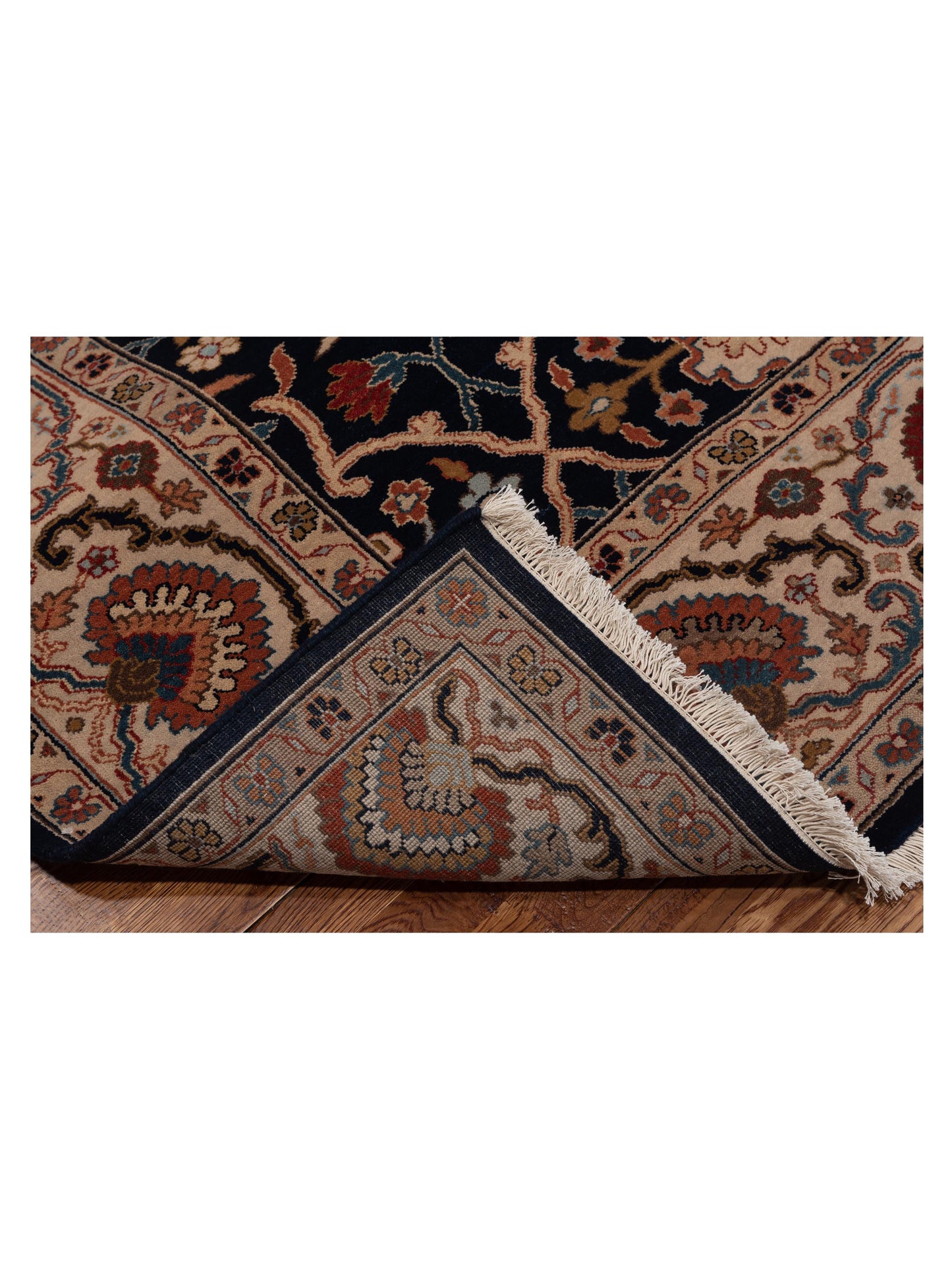 Corvella Navy Ivory 8x10 Hand Knotted Rug