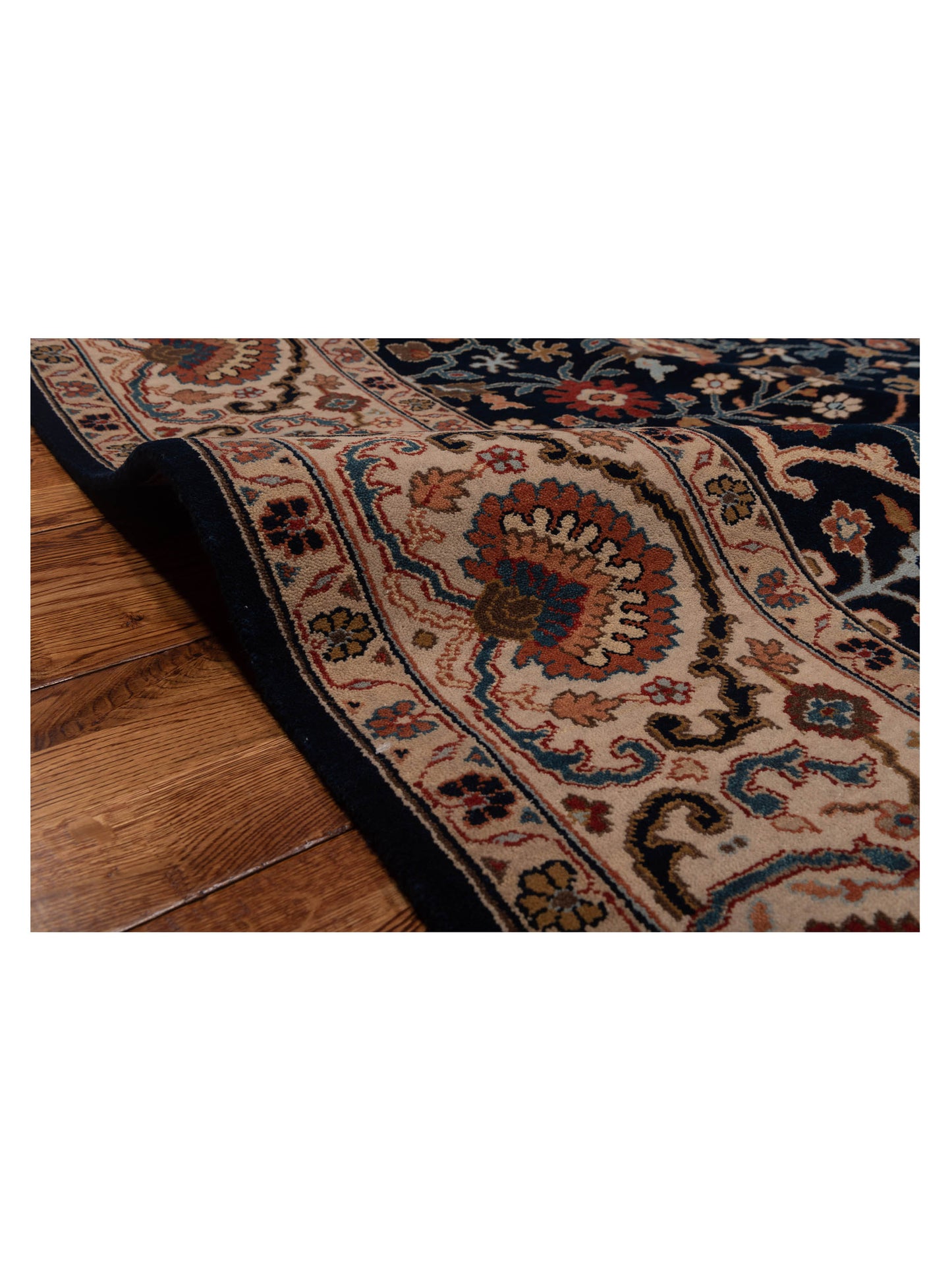 Corvella Navy Ivory 8x10 Hand Knotted Rug