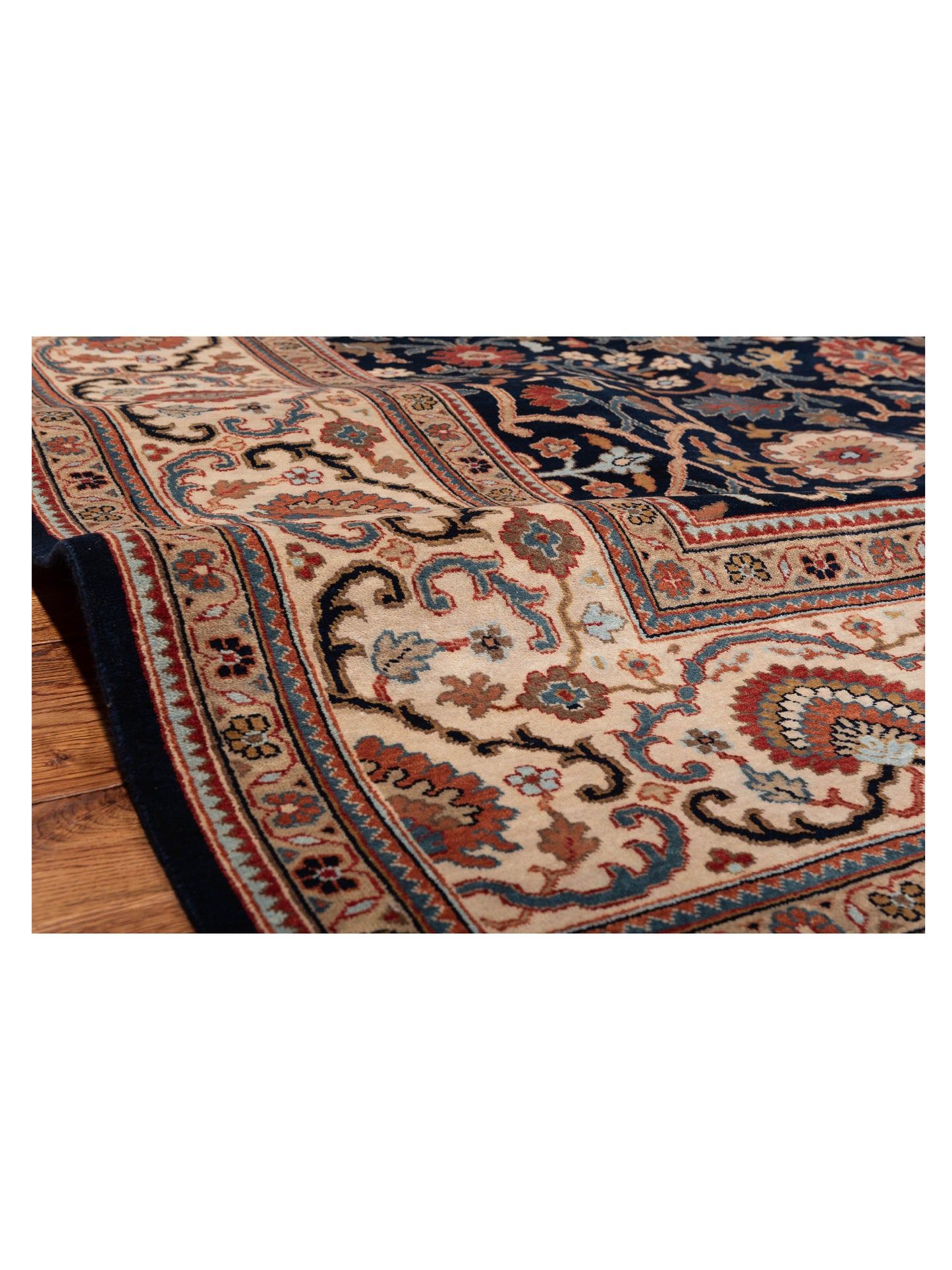 Corvella Navy Ivory 8.9x11.10 Hand Knotted Rug