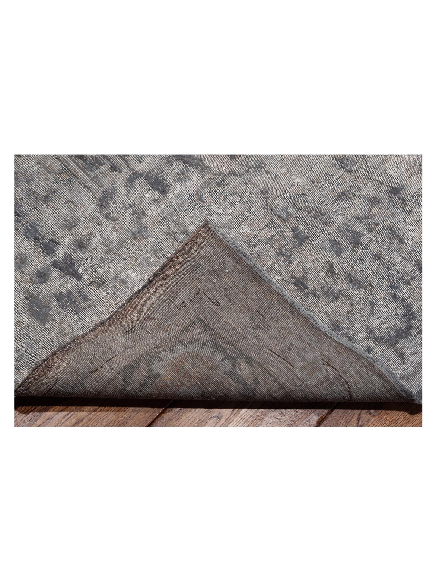 Vintage Gray 9.9x13.9 Hand Knotted Rug