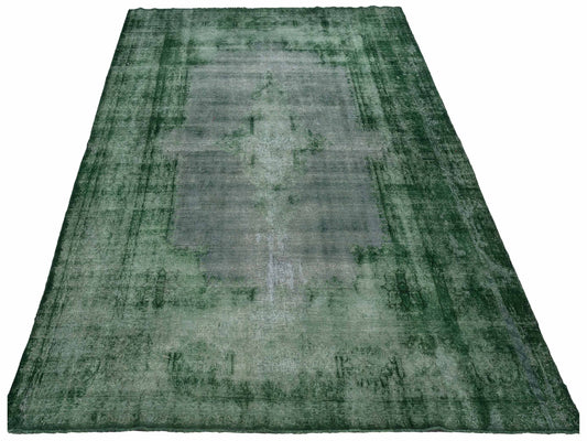 Vintage Green 9x12 Hand Knotted Rug