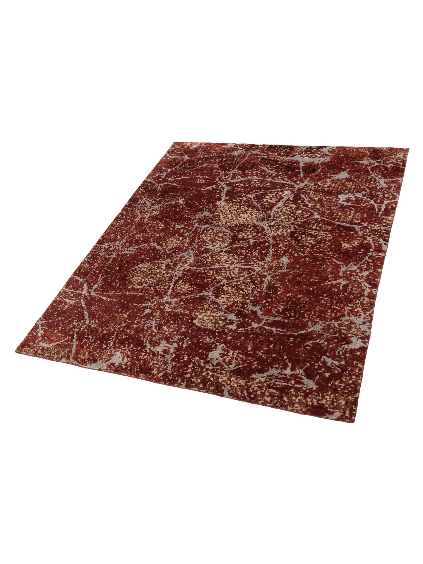 Tenzari Red 8x9.8 Hand Knotted Rug