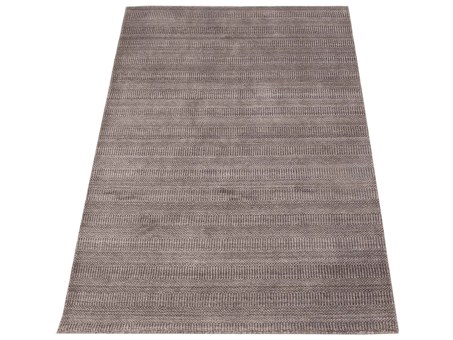 Tibarra Gray 4x6 Hand Knotted Rug