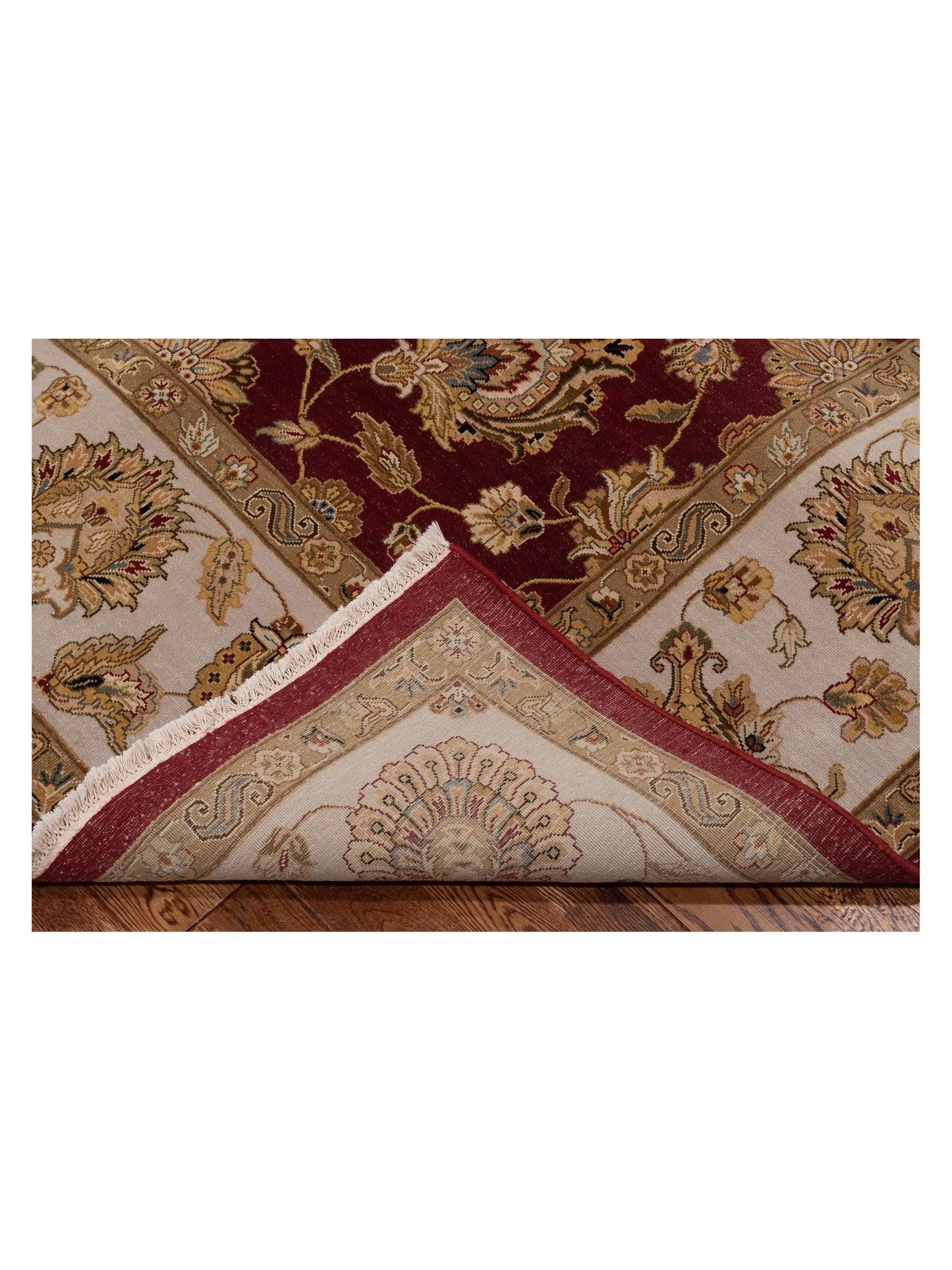 Javira Silk Red Ivory 8.1x10.2 Hand Knotted Rug