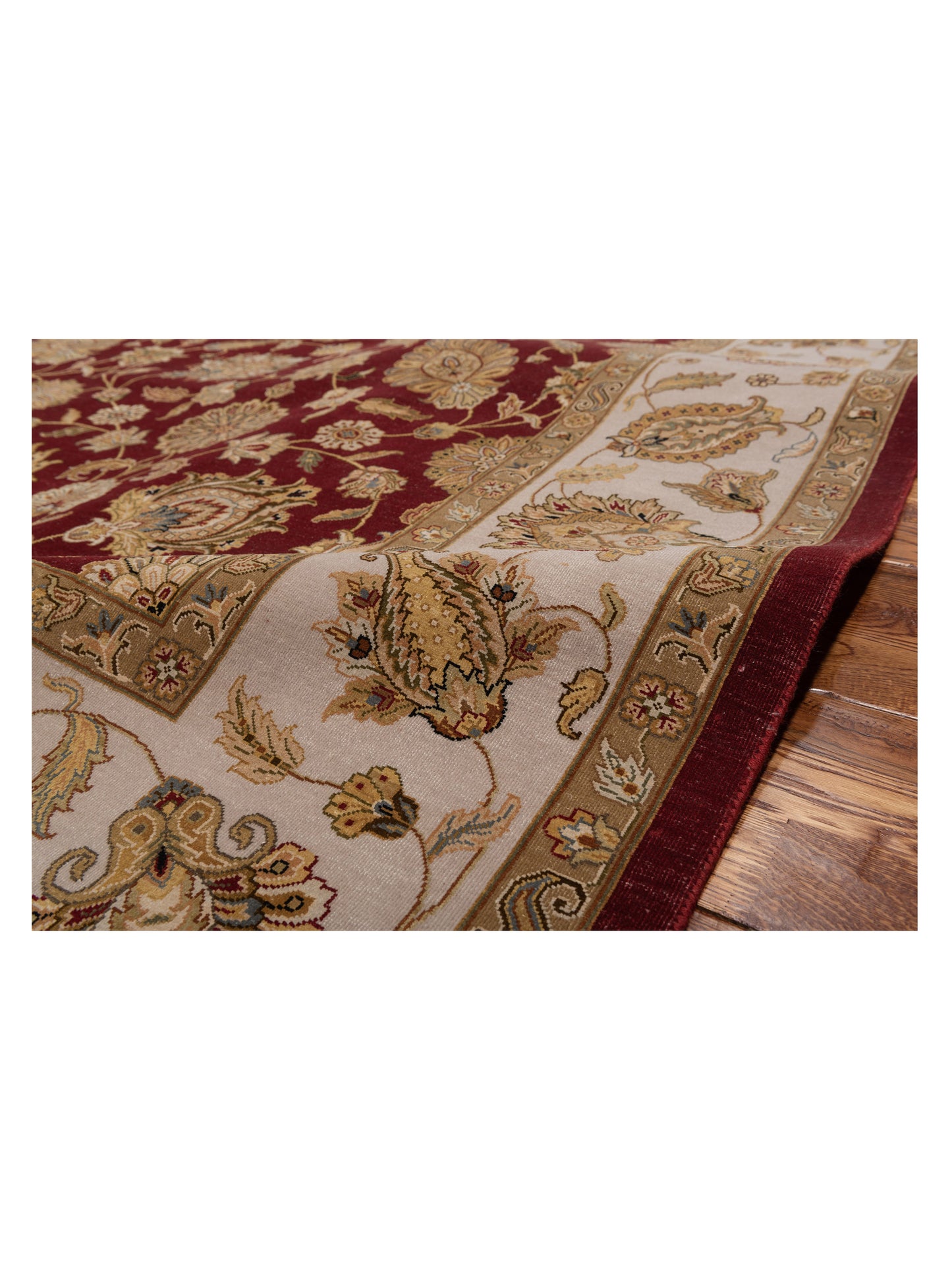 Javira Silk Red Ivory 8.1x10.2 Hand Knotted Rug