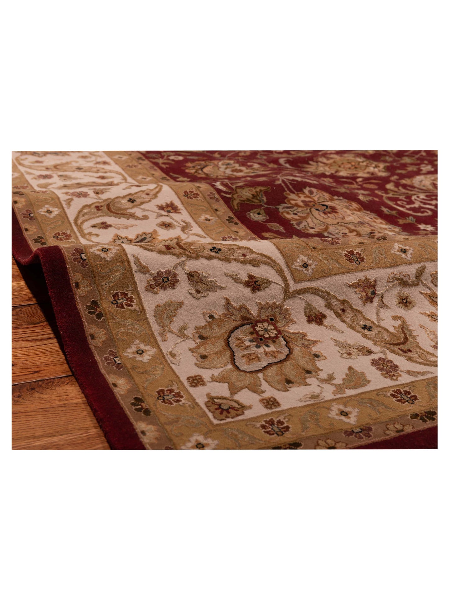 Javira Silk Red Ivory 9.2x12 Hand Knotted Rug