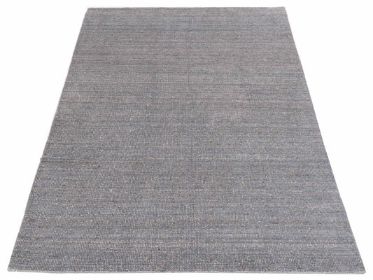 Tibarra Silver Gray 5x8 Hand Knotted Rug