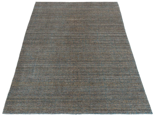 Tibarra Teal Green Teal Green 5x8 Hand Knotted Rug