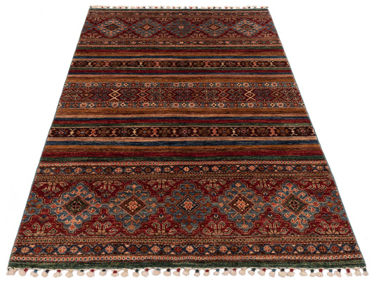 Khoraya Multi 4x5.11 Hand Knotted Rug