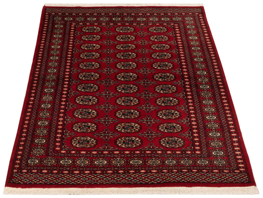 Bokhara Red Red 4.1x6.2 Hand Knotted Rug
