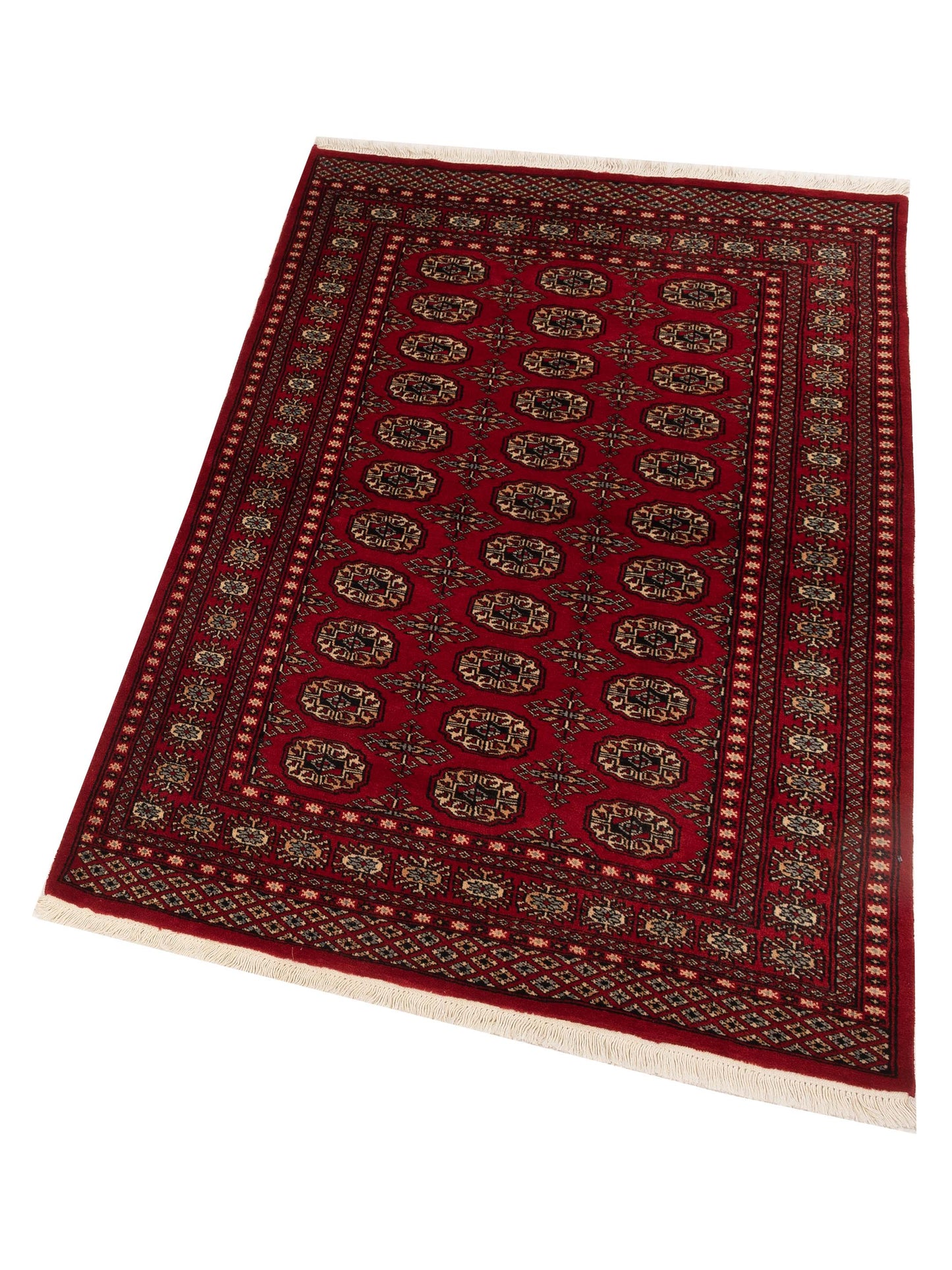 Bokhara Red Red 4.1x6.2 Hand Knotted Rug